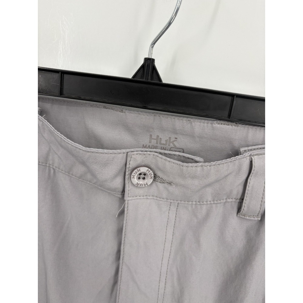 Huk Next Level Men's Fishing Performance Cargo Pants Gun Gray H2000174, XXL, 33" - Picture 4 of 8